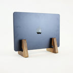Premium 2-in-1 Wooden Laptop Stand & Vertical Dock | Dual-Function Ergonomic Desk Organizer