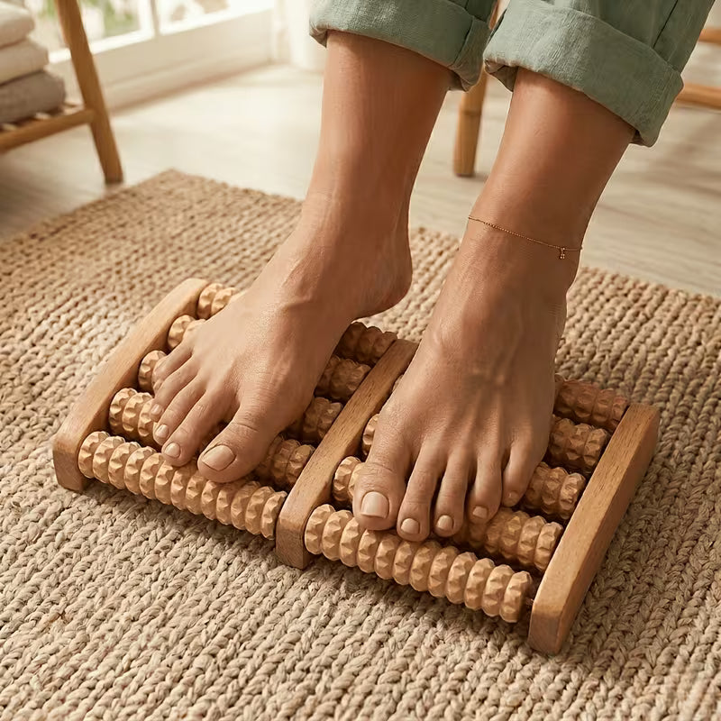 Wooden Reflexology Foot Massager
