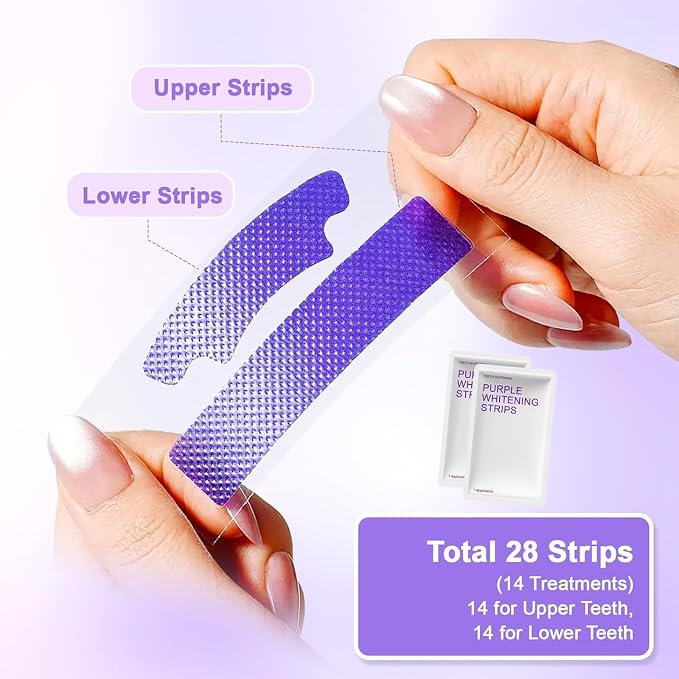 Purple Teeth Whitening Strips Advanced Whitening Treatment