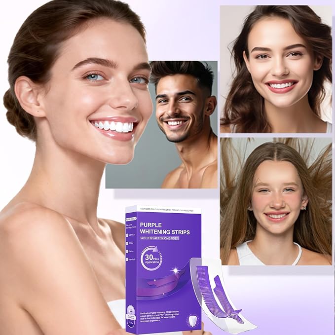 Purple Teeth Whitening Strips Advanced Whitening Treatment
