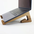 Premium 2-in-1 Wooden Laptop Stand & Vertical Dock | Dual-Function Ergonomic Desk Organizer
