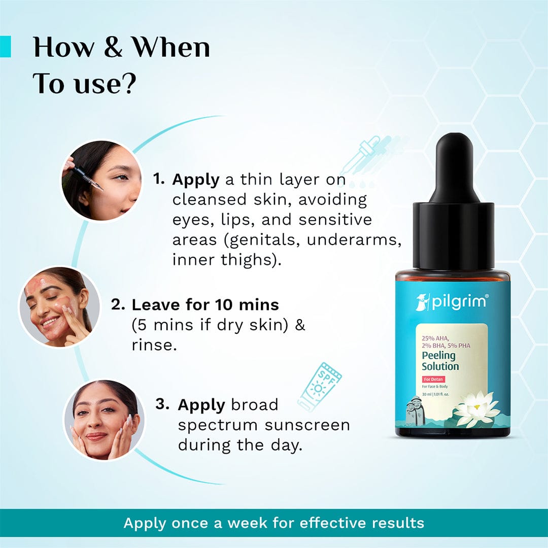 Pilgrim 25% AHA, 2% BHA, 5% PHA Peeling Solution