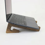 Premium 2-in-1 Wooden Laptop Stand & Vertical Dock | Dual-Function Ergonomic Desk Organizer