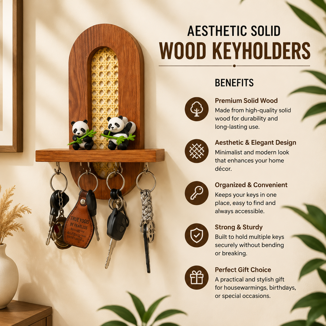 Wooden Premium Key holder Shelf