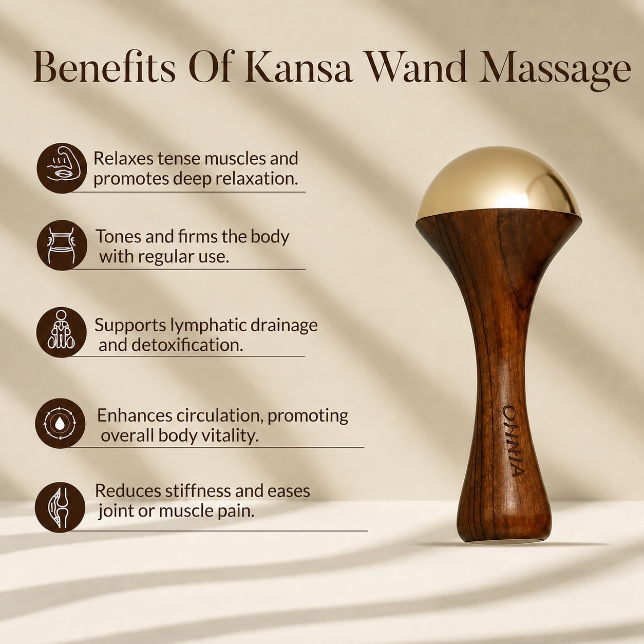 Natural Healing Kansa Wand Messager