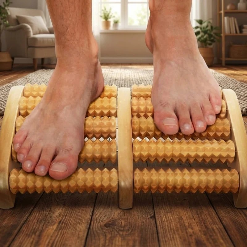 Wooden Reflexology Foot Massager
