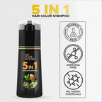 5 IN 1 HAIR COLOR SHAMPOO WITH KERATIN, OLIVE OIL & VITAMIN E