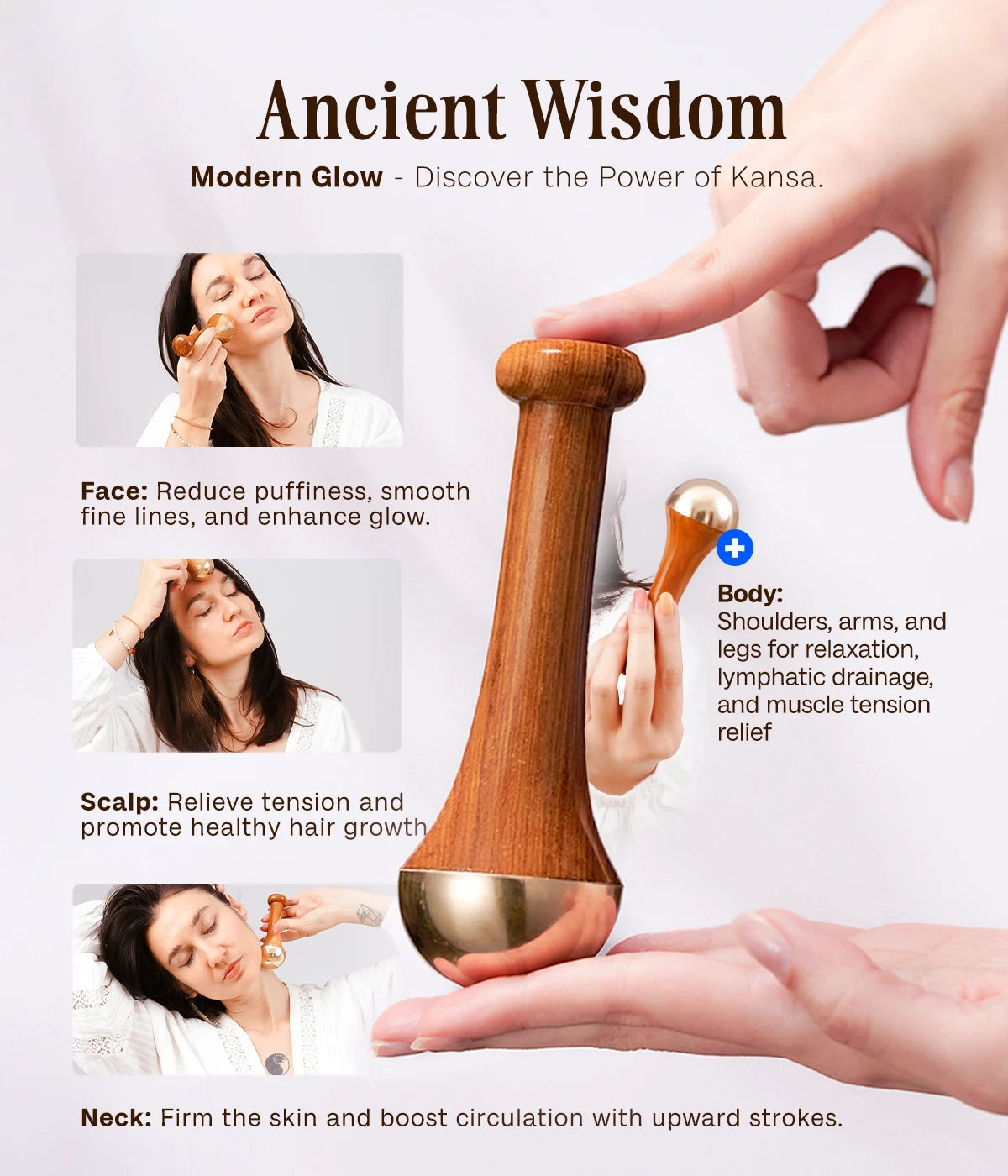 Natural Healing Kansa Wand Messager